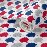 Hedgehogs on Parade (Red, White and Blue)