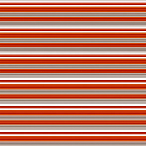 Orange, Tan & White Stripe