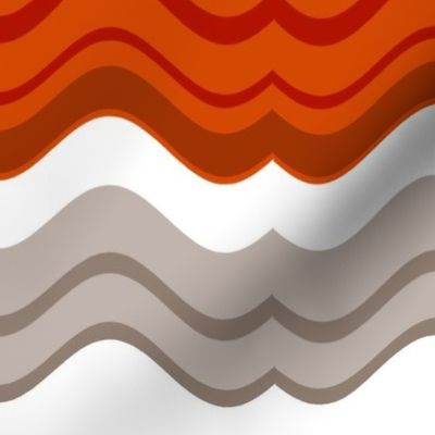 Wavy Orange & Tan/Brown Waves