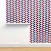 Hedgehogs on Parade (Red, White and Blue on SIlver)