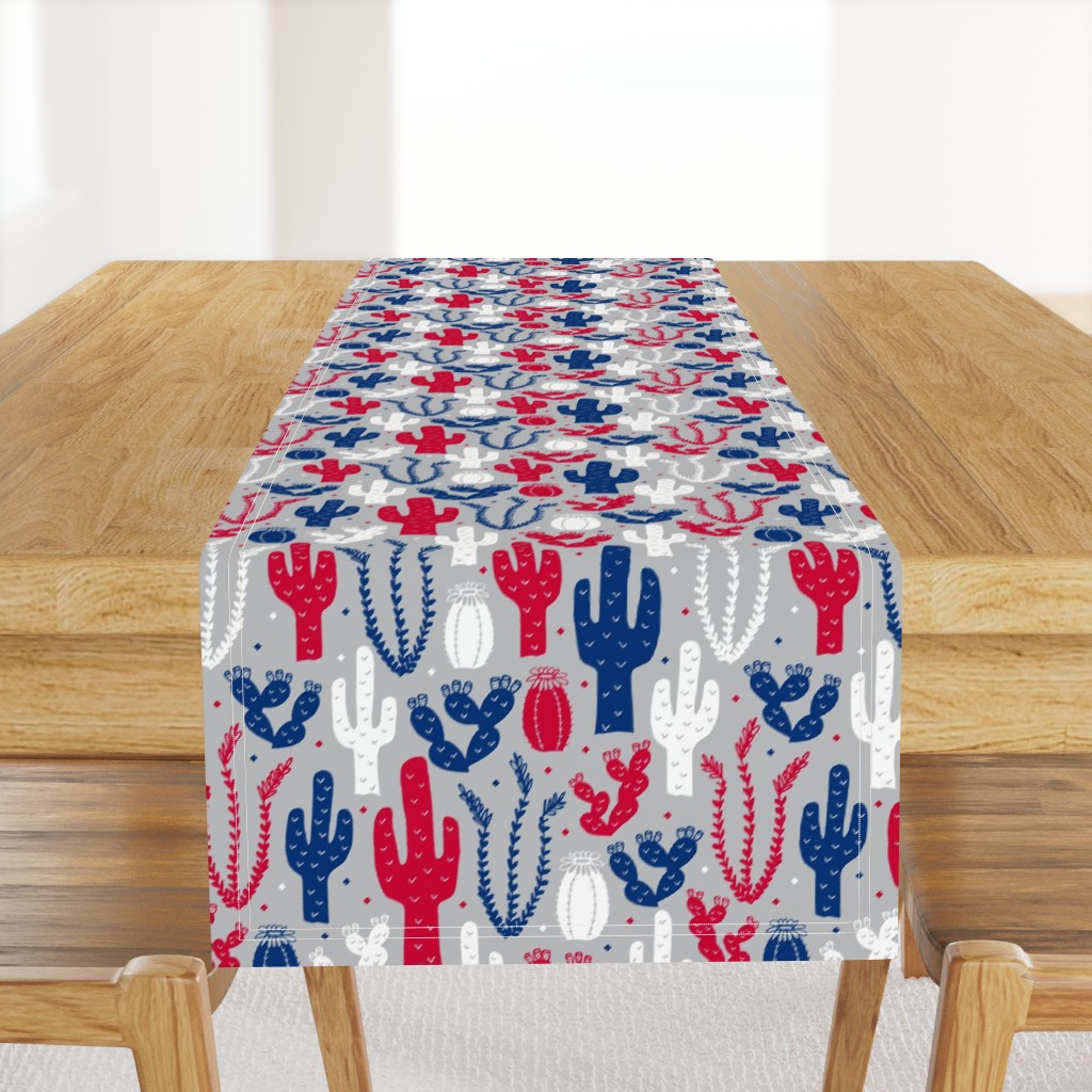 Arizona Backyard (Red, White and Blue on Silver)