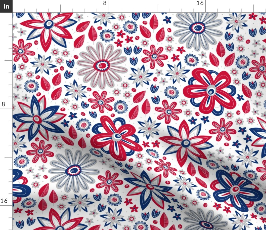 Bohemian Fields (Red, White and Blue)
