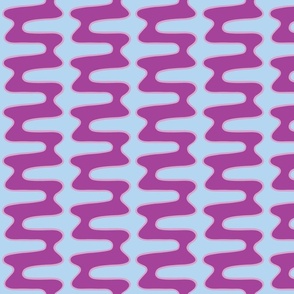 Groovy 70s double swirl purple blue