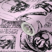 Da Vinci's Anatomy Sketchbook // Light Pink // Large