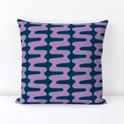 Groovy double swirl purple navy