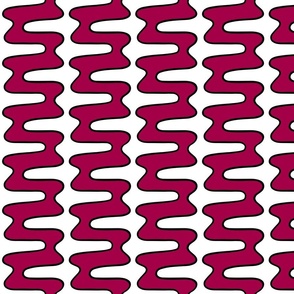 Groovy double swirl magenta white