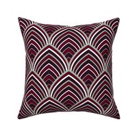 Art Deco claret burgandy