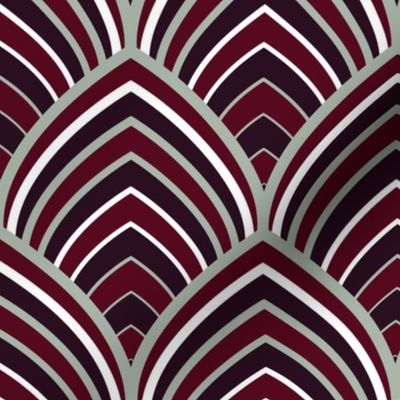 Art Deco claret burgandy