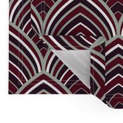 Art Deco claret burgandy