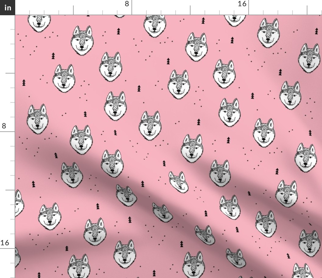 Husky love cool puppy pattern for dog lovers summer pink