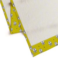 Husky love cool snow puppy pattern for dog lovers summer geometric gender neutral yellow
