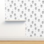 Husky love cool snow puppy pattern for dog lovers winter geometric monochrome gender neutral Jumbo