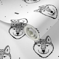 Husky love cool snow puppy pattern for dog lovers winter geometric monochrome gender neutral Jumbo