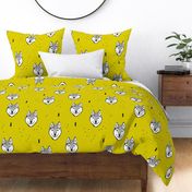 Husky love cool snow puppy pattern for dog lovers summer geometric gender neutral yellow Jumbo