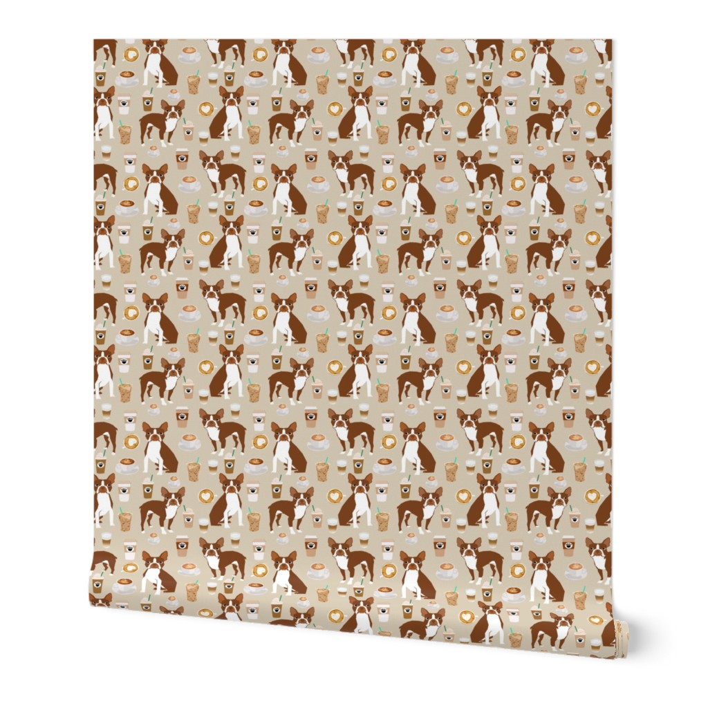 Boston Terrier Coffee (smaller scale) red coat sand