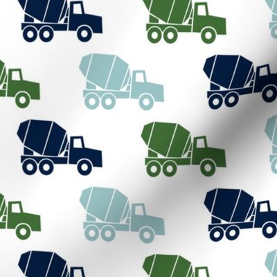 mixer trucks - multi - navy,blue,green