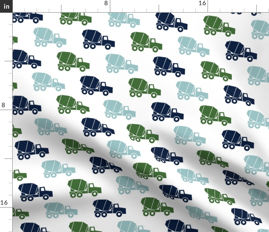 mixer trucks - multi - navy,blue,green