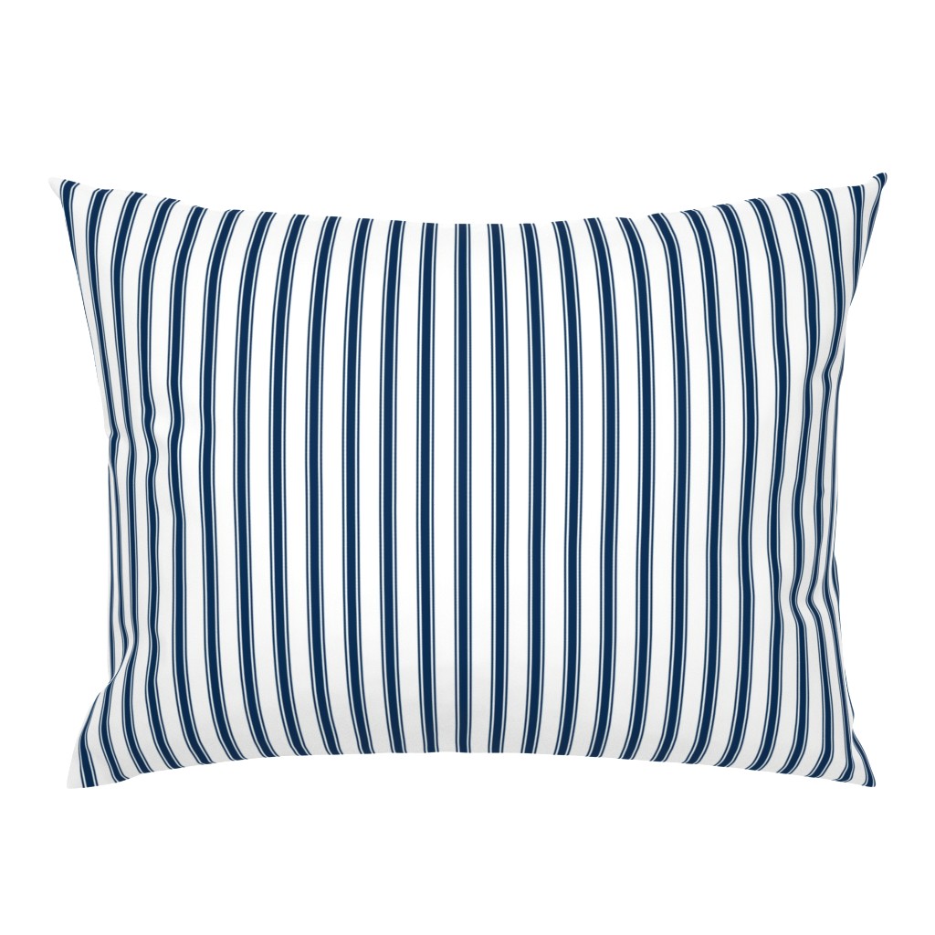 plain navy stripe french ticking stripe blue white stripe-ch