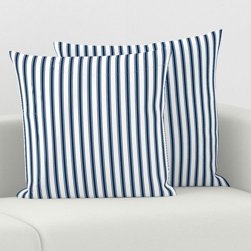 plain navy stripe french ticking stripe blue white stripe-ch