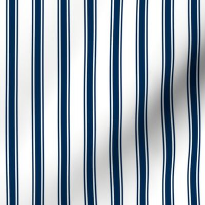 plain navy stripe french ticking stripe blue white stripe-ch