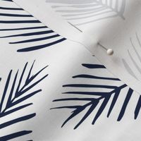 Tropical Shade - Indigo on White