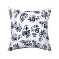 Tropical Shade - Indigo on White