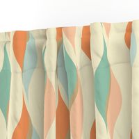 Moroccan Wavy Shapes, Soft Desert Colors, Floating Ribbons