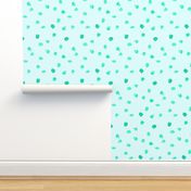 Mint on mint watercolor pattern for baby products/ nursery