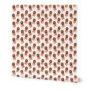 lion safari animal fabric print orange