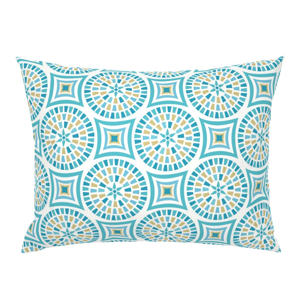 Aqua Teal Moroccan Style Wallpaper Pattern