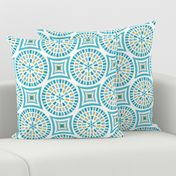 Aqua Teal Moroccan Style Wallpaper Pattern