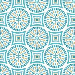 Aqua Teal Moroccan Style Wallpaper Pattern