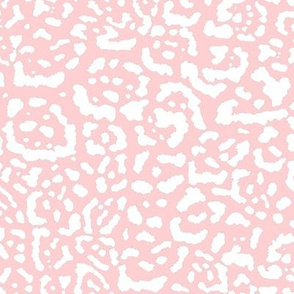 Jaguar Print White on Peach Pink Nude