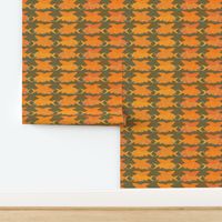 flying fish orange on textured background