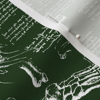 Da Vinci's Anatomy Sketchbook // Myrtle Green // Large