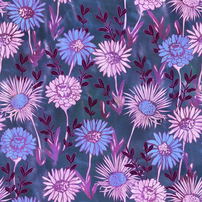 Gillie Floral slate and purple