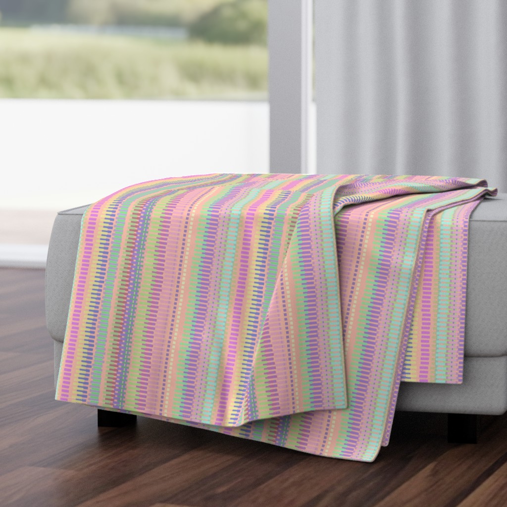 Boardwalk Stripes Pastel on Blush 300L