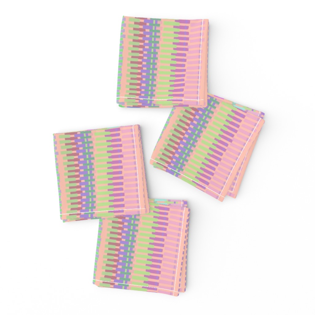 Boardwalk Stripes Pastel on Blush 300