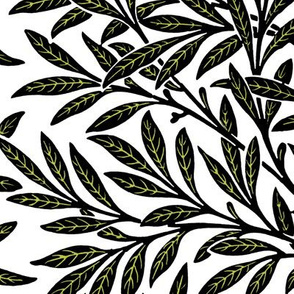 Willow ~ Black and White and Usurper reverse ~ William Morris 
