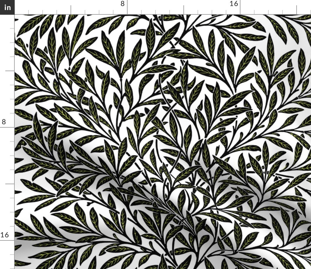 Willow ~ Black and White and Usurper reverse ~ William Morris 