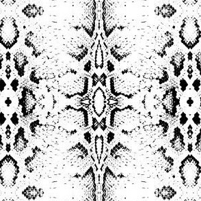 Snake skin texture. Seamless pattern black on white background. 