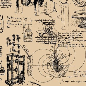 Da Vinci's Sketchbook // Tan // Large