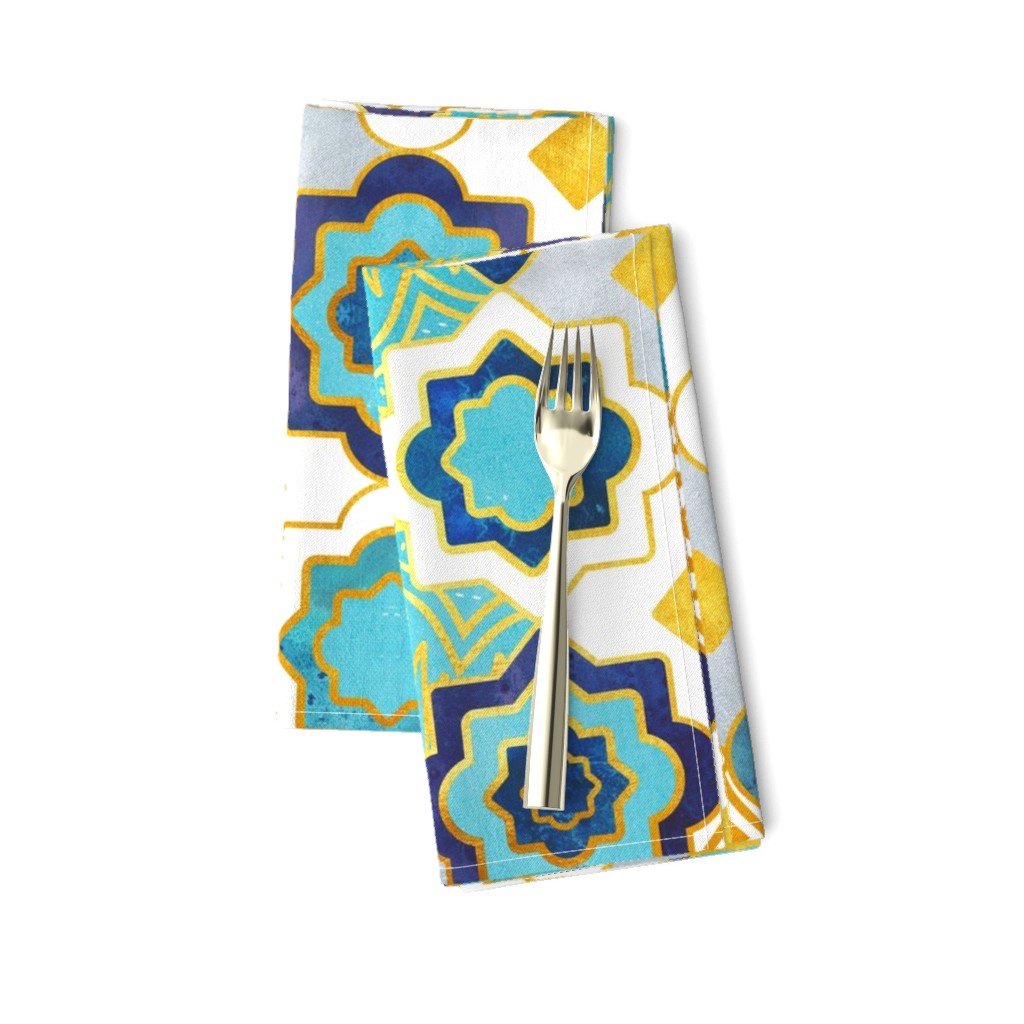 Normal scale // Marrakesh gold and blue geometry inspiration