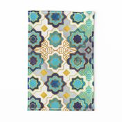 Normal scale // Marrakesh gold and blue geometry inspiration