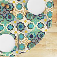 Normal scale // Marrakesh gold and blue geometry inspiration