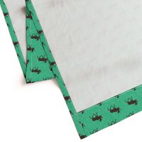 (small scale) moose on light green linen C18BS