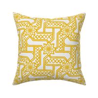 Marrakesh Maze -Bright Yellow, Chalk