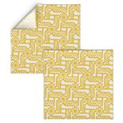 Marrakesh Maze -Bright Yellow, Chalk