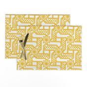 Marrakesh Maze -Bright Yellow, Chalk