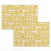 Marrakesh Maze -Bright Yellow, Chalk